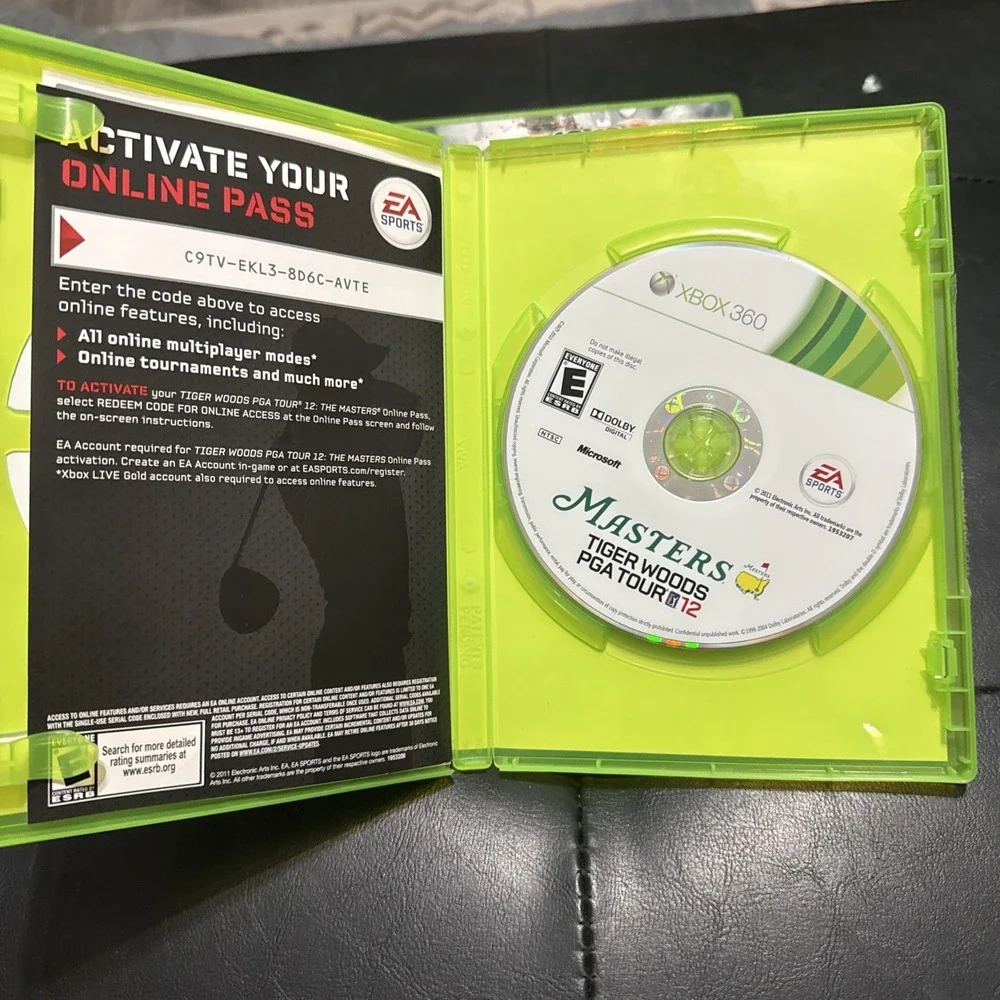 Tiger Woods Lot PGA Tour 09;11;12;&13 Masters - Microsoft Xbox 360 Same Day Ship